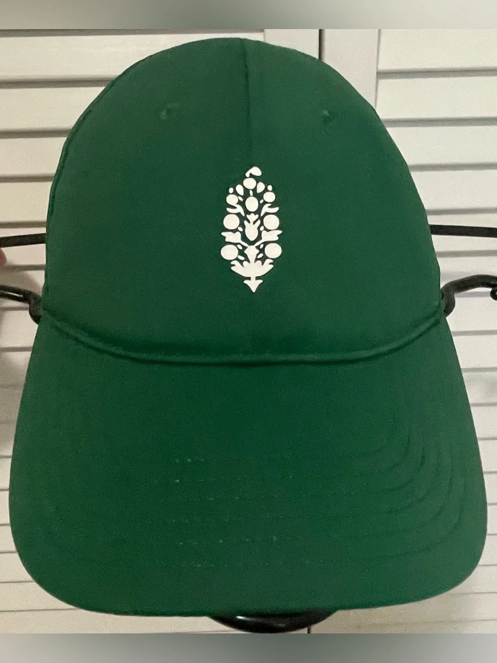 FP Movement by Free People Green Baseball Cap with White Floral Logo